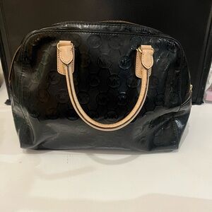 Michael Kors Black Patent Jet Set Satchel
